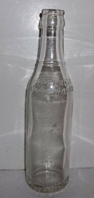Pepperell Spring Water Co.  Pepperell Ma.  Clear Abm Crown Top Embossed 8 Oz Soda