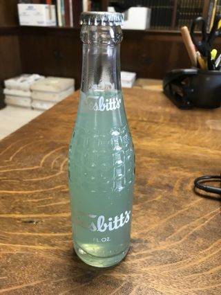 Full 7oz Nesbitt’s Lemon Lime Acl Soda Bottle Central City Pa