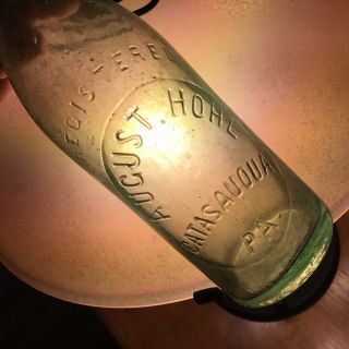 Antique Catasauqua Pa Embossed Soda Bottle August Hohl Registered Advertising