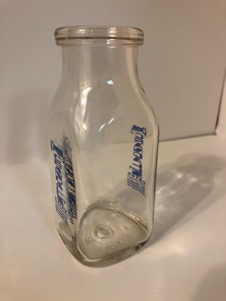 10oz Third - Quart Vintage Milk Bottle Crandall’s Dairy Johnston Rhode Island 2