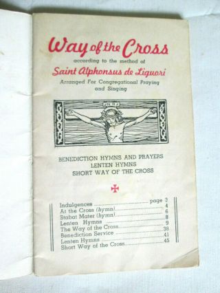 Vintage Way of the Cross According to Saint Alphonsus Liguori Booklet 1950 2