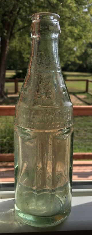 Vintage 6 Star Soda Water Bottle Property Of Coca Cola,  Embossed,  6oz