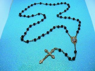 A Very Lovely Ruby Red Glass Bead Roman Catholic 5 Decade Most Holy Rosary