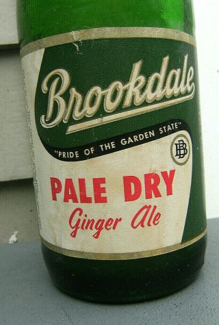 Brookdale Pale Dry Ginger Ale Bottle.  28 Oz. ,  Bloomfield,  Nj 1950 Labels