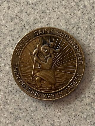 Vintage St Christopher Medal Pope Pious XI Pont Max Anno VIII Medal 3