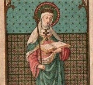 Antique Holy Card To Saint Radegund