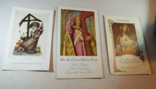 Three Antique/vintage Catholic Religious Prayer Cards 1927 100