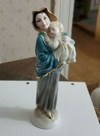 Rare Vintage 9 " Mother Mary & Baby Jesus Figurine Italy 575 Fontanini Simonetti