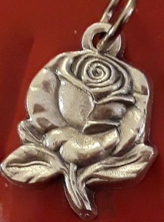 Sterling Silver Filled Rose St Virgin Mary Grace Miraculous Medal Charm Pendant