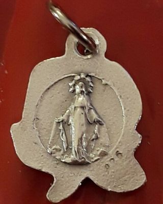 Sterling Silver Filled ROSE ST VIRGIN MARY Grace MIRACULOUS Medal CHARM Pendant 2