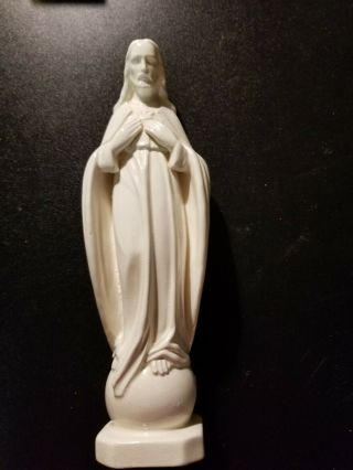 Sacred Heart Of Jesus Statue Christ Fine Porcelain Figurine 9 "