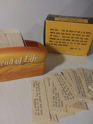 Vintage Bread Of Life Promise Box Daily Bible Verses Scripture Cards