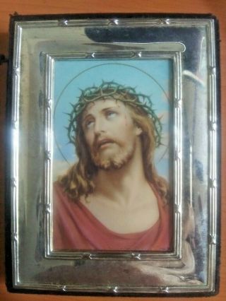 Sacred Head Frame Catholic Devotional Image Our Lord Jesus Christ Crown Thorns