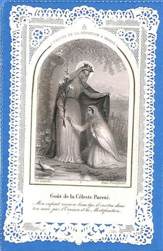 Antique Holy Card - Fruits De La Devotion A Marie - Ch Letaille Edit.  (399 - 15)