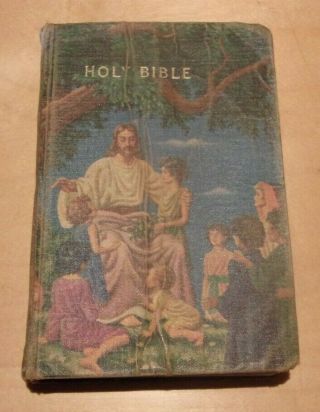 Holy Bible (kjv),  World Publishing,  Self - Pronouncing,  Illustrated Covers (1962)