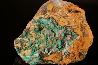 Unique Rosasite In Calcite With Hemimorphite Crystal Chile - Ex.  Lemanski
