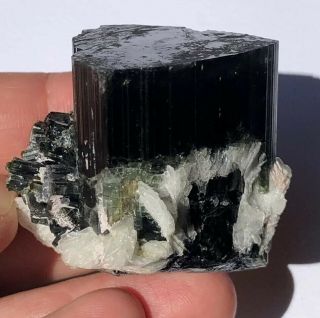 Large Blue Cap Tourmaline Crystal From The Big Chief Mine In San Diego 3