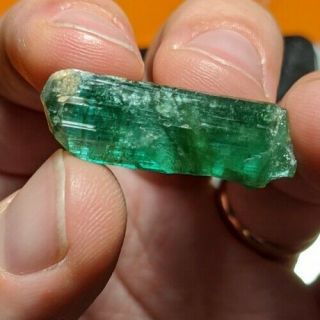 7.  1 Gram Terminated Green/teal Tourmaline Crystal - Self - Collected In Maine
