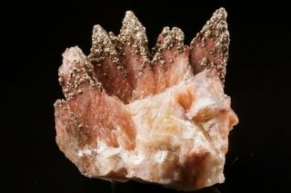 Unique Calcite With Pyrite Crystal Cluster Pribram,  Czech Republic - Ex Lemanski