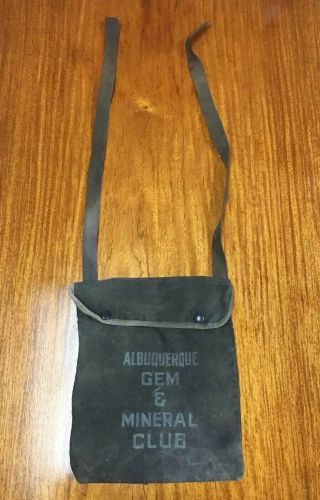 Vintage Rock Hound Bag Collecting Albuquerque Gem & Mineral Club 1940’s