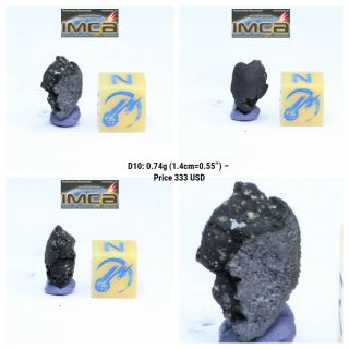 Classification Tarda Carbonaceous Chondrite C2 Ung 0.  74g Witnessed Meteorite