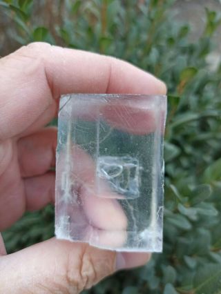 Rare Museum Quality Clear Halite Crystal With Big Ancient Water Bubble Inside