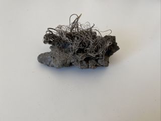 Native Silver Wire On Acanthite - Imiter Mine Morocco