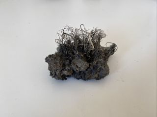 Native Silver Wire on Acanthite - Imiter Mine Morocco 3