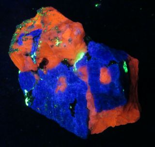 Franklin Fluorescent : Hardystonite,  Willemite,  Calcite : Franklin,  N.  J.