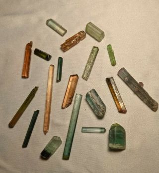 22 Gram Parcel Natural Color Tourmaline Crystals - Variety Of Localities