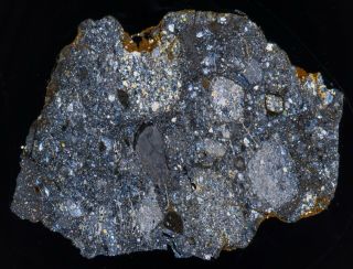 Meteorite Nwa 11273 - Lunar Feldspathic Breccia - Thin Section