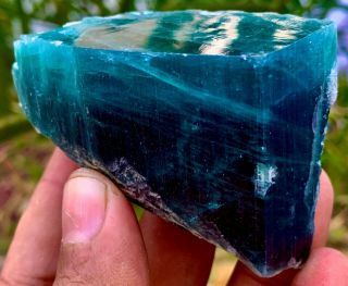 770 C.  T 100 Natural Well Terminated Open Paraiba Blue Cap Tourmaline Crystal.