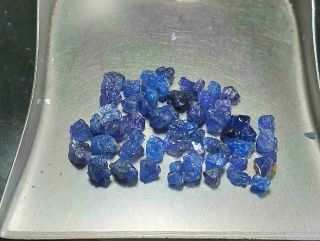 8.  9ct Rare Color Never Seen Before Neon Cobalt Blue Spinel Crystals Specimen
