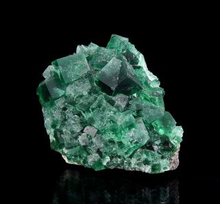 Green/blue Fluorite twinned crystals on matrix from Diana Maria Mine - Rogerley 3