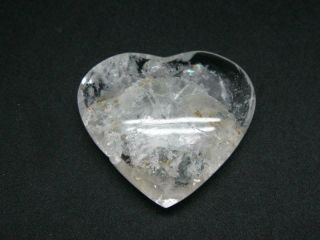 Rare Gem Petalite Heart From Brazil - 1.  4 " - 70 Carats