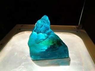 Andara Crystal Glass Blue Green 600 Grams H54 Monatomic Crystals