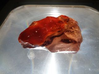 Andara Crystal Glass 450 Grams B8 " Hgw " Pink & Sunburst Orange Cosmic Monatomic
