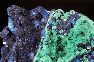 CLASSIC Azurite & Malachite Crystal Cluster BISBEE,  ARIZONA - Ex.  Lemanski 3