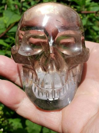 Gaze Deeply Into The.  Citrine Crystal Skull Natural Color Weighs 1.  27 Lbs