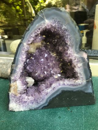 Amethyst Cathedral Crystal Gem Stone Rock Geode 7 Pounds 7 " Tall