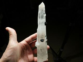 A Huge 100 Natural LASER Quartz Crystal with HEMATITE Crystals Mongolia 357gr 3