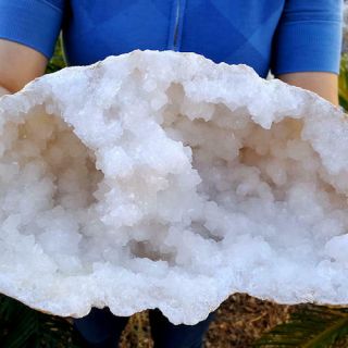 Big 11 Inch Prestine White Quartz Crystal Geode