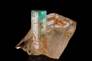 Emerald On Quartz Crystal Rist Mine,  North Carolina - Ex.  Lemanski