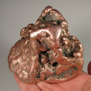 3.  9 " Native Copper Nugget - Keweenaw Peninsula,  Michigan - 3.  2 Lbs.