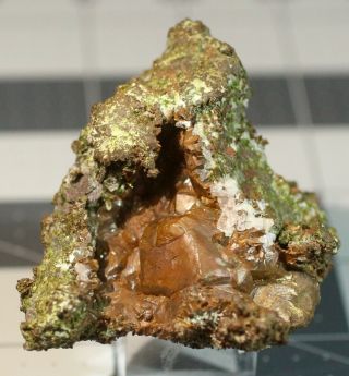 GREAT BLOCKY DODECAHEDRAL COPPER CRYSTALS: CALEDONIA MINE,  MICHIGAN - CLASSIC 3