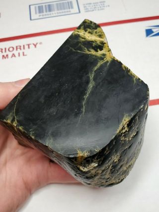Wyoming Black Jade Rough Slab,  1lb 12oz 2