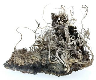 Native Silver Wire Specimen On Acanthite Matrix From The Imiter Mine Morocco
