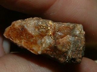 California Rust Gold Quartz Specimen Natural Nugget 46.  25 Grams Gold In Quartz
