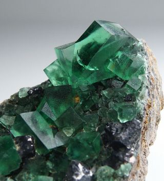 Green/blue Fluorite crystals with Galena from Diana Maria Mine - Rogerley 3