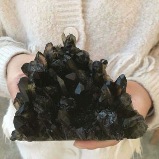 1.  76lb Natural Smokey Quartz Cluster Crystal Vug Mineral Specimen Healing A1002